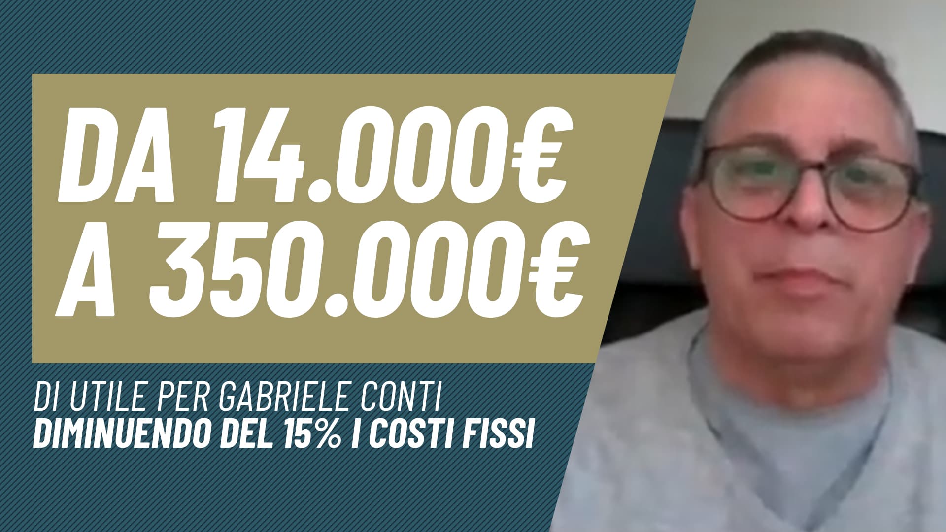 Da 14.000€ a 350.000€ di utile per Gabriele in 12 mesi con il Controllo di Gestione