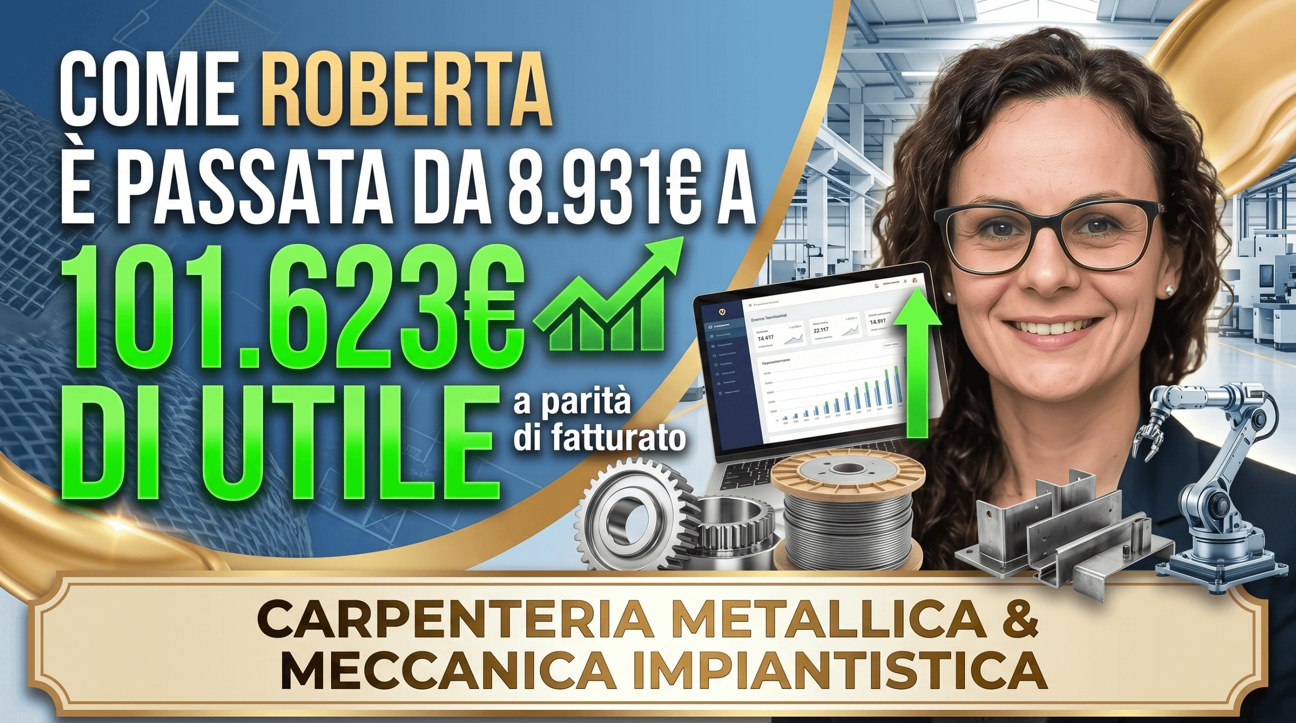 Utile decuplicato: Roberta passa da 8.931€ a 101.623€ in 18 mesi